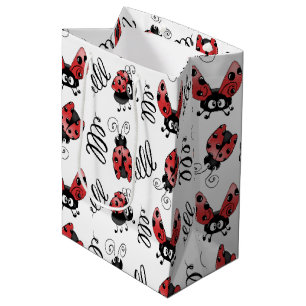 Sacola Para Presentes Média Ladybug Whimsical E Sujeiras
