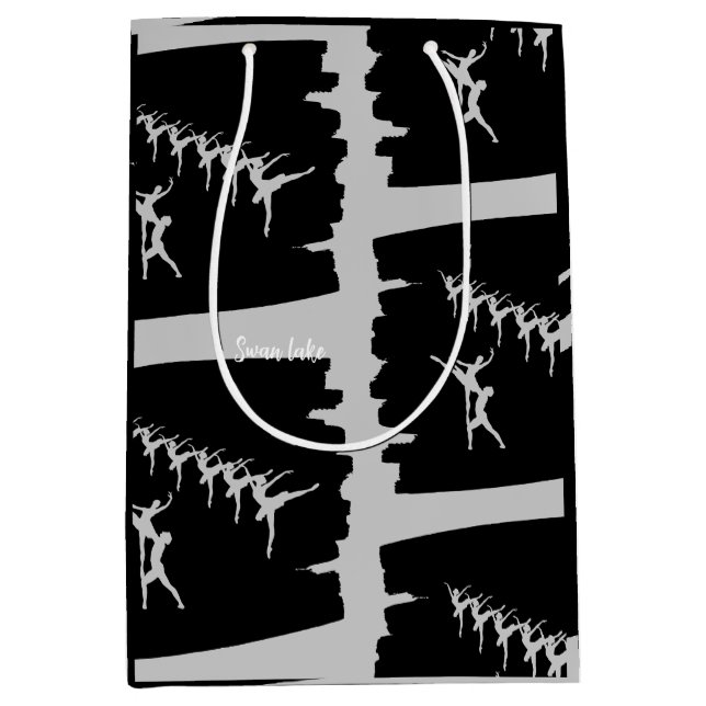 Sacola Para Presentes Média Lago Swan (Frente)