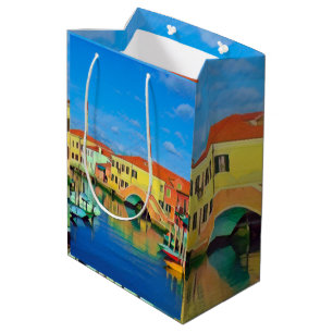 Sacola Para Presentes Média Lagoa veneziana - MURANO - panorama