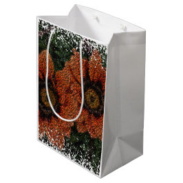 Sacola Para Presentes Média Laranja Daisy Balls Gift Bag