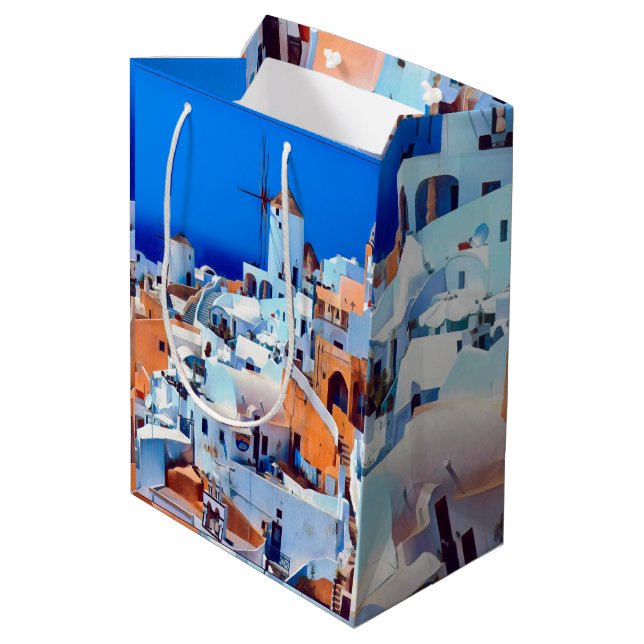 Sacola Para Presentes Média ldp OIA - labirinto de etapas - (Verso inclinado)