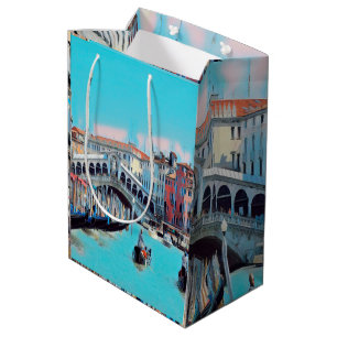 Sacola Para Presentes Média ldp VENICE - gondolas - rialto -