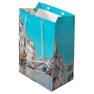 Sacola Para Presentes Média ldp VENICE - Grande Canal - Praia de Rialto -