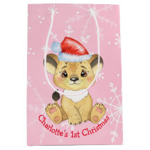 Leão Personalizado 1rua Bebê Rosa De Natal