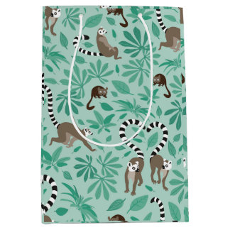 Sacola Para Presentes Média Lemur love mint leaves