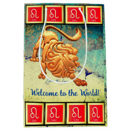 Sacola Para Presentes Média Leo - O Bebê Leão (23 de julho - 22 de agosto)