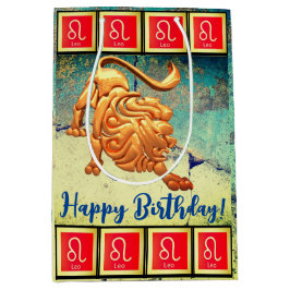 Sacola Para Presentes Média Leo - Parabéns, Saco Médio de Presente