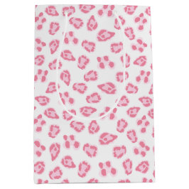 Sacola Para Presentes Média Leopard Dot in Pink