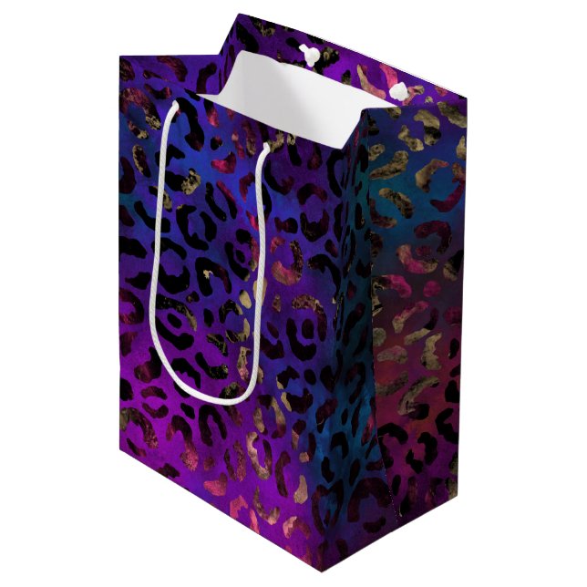 Sacola Para Presentes Média Leopard Paint Series Design 16 (Frente inclinada)