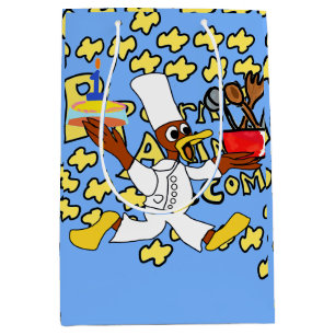 Sacola Para Presentes Média Leve Blue Chef Ducky Kazoo Gift Bag