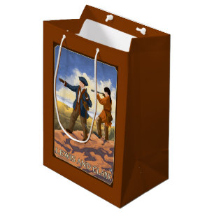 Sacola Para Presentes Média Lewis e Clark que exploram o oeste
