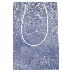 Sacola Para Presentes Média Lilac Purple Glitter Glitz brilho