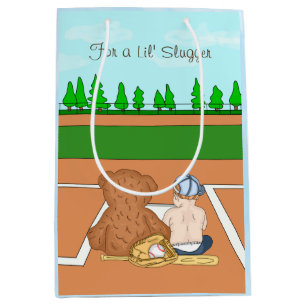 Sacola Para Presentes Média Lil'Slugger Baseball Themed Kid's