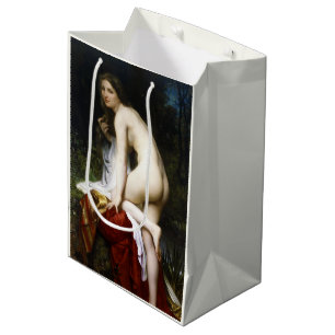 Sacola Para Presentes Média Linda mulher Bather (de Bouguereau)