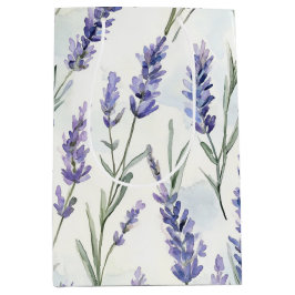 Sacola Para Presentes Média Lindos Flores de Lavanda Chás de Casanova