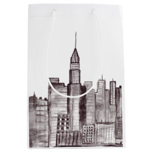 Sacola Para Presentes Média Linha do horizonte de Manhattan Nova Iorque