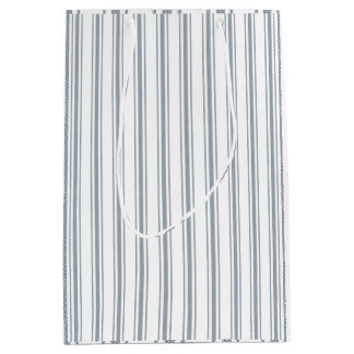 Sacola Para Presentes Média Listra de Marca Francesa Azul