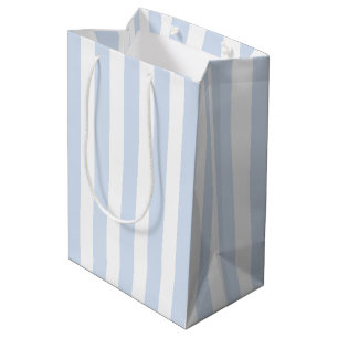 Sacola Para Presentes Média Listras de doce, azuis e brancas