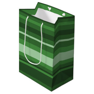 Sacola Para Presentes Média Listras verdes