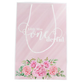 Sacola Para Presentes Média Little Miss ONEderful 1st First Birthday Return