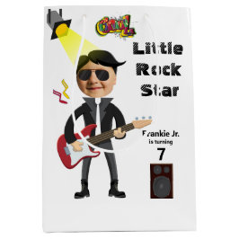 Sacola Para Presentes Média Little Rock Star Kids 🎸 Campeão 🤣 Violão