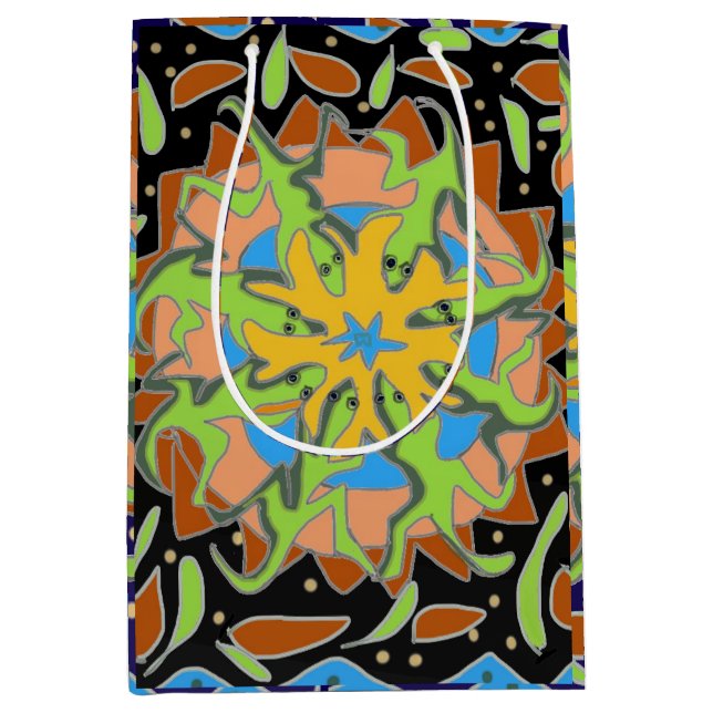 Sacola Para Presentes Média Lizard Mandala (Frente)