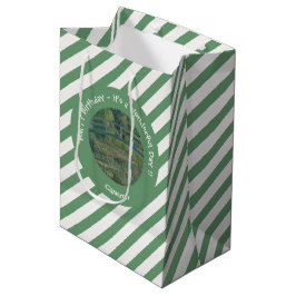 Sacola Para Presentes Média Lodo de Água-Lily de Monet e artigos do Partido da