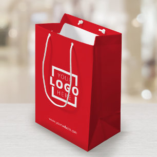 Sacola Para Presentes Média Logotipo de Empresa Personalizado Promoção de Negó