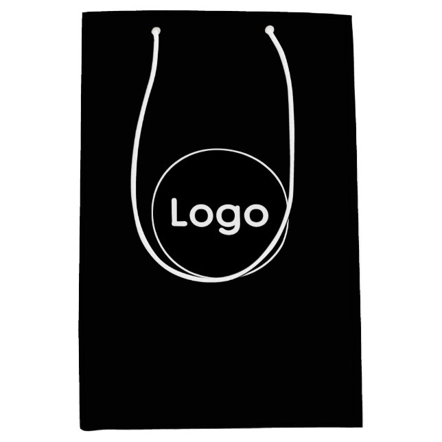 Sacola Para Presentes Média Logotipo Personalizado  (Frente)