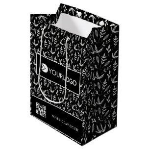 Sacola Para Presentes Média Logotipo Personalizado Elegante da Empresa Comerci