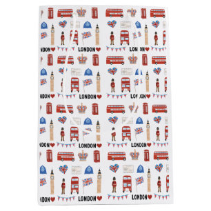 Sacola Para Presentes Média London Themed Gift Bag London Themed Gift