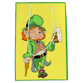 Sacola Para Presentes Média Lucky Leprechaun Gift Bag