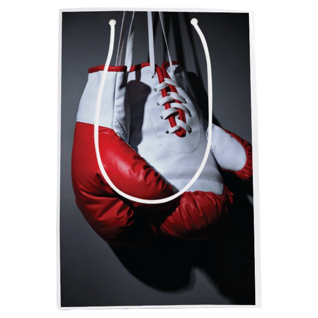 Sacola Para Presentes Média Luvas de boxe (Frente)