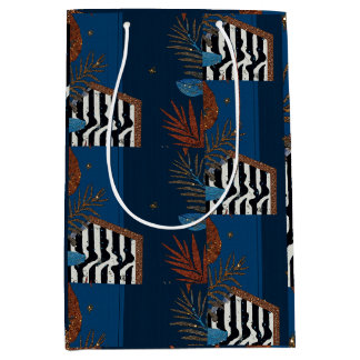Sacola Para Presentes Média Luxo Sofisticado Africano Asiático Caribenho