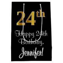 Luxuoso, Elegante, Faux Dourado, 24.º aniversário