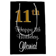 Luxuoso, Elegante, Faux Dourado Olha 11 Aniversári