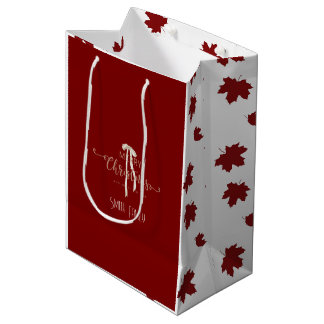 Sacola Para Presentes Média Luxuoso Natal Personalizado Feliz Natal 