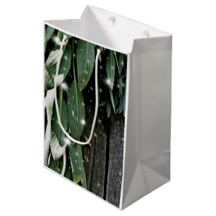 Sacola Para Presentes Média Luzes de reviravolta de madeira de galinha de cort