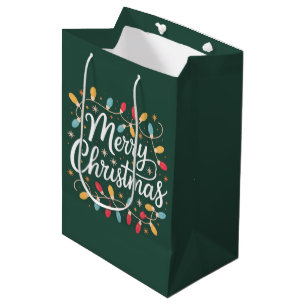 Sacola Para Presentes Média Luzes Feliz Natal Piadas Natal Férias