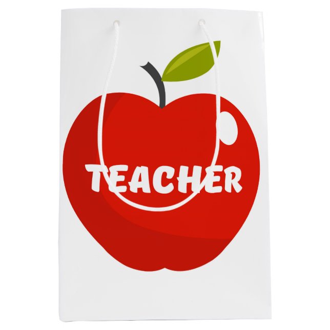 Sacola Para Presentes Média Maçã dos Professores (Frente)