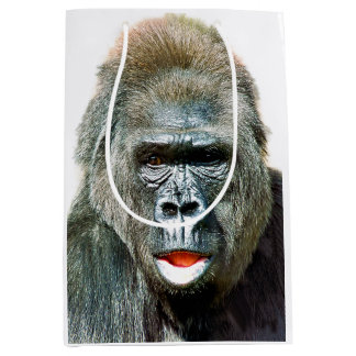 SACOLA PARA PRESENTES MÉDIA MACACO GORILA ENGRAÇADO E FOFO