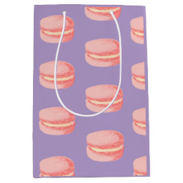 Sacola Para Presentes Média Macarons rosa