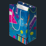 Sacola Para Presentes Média Mad Science Scientist Festa de aniversário Gift Ba<br><div class="desc">Festa de aniversário de Ciência Louca,  Bag. Itens correspondentes disponíveis.</div>