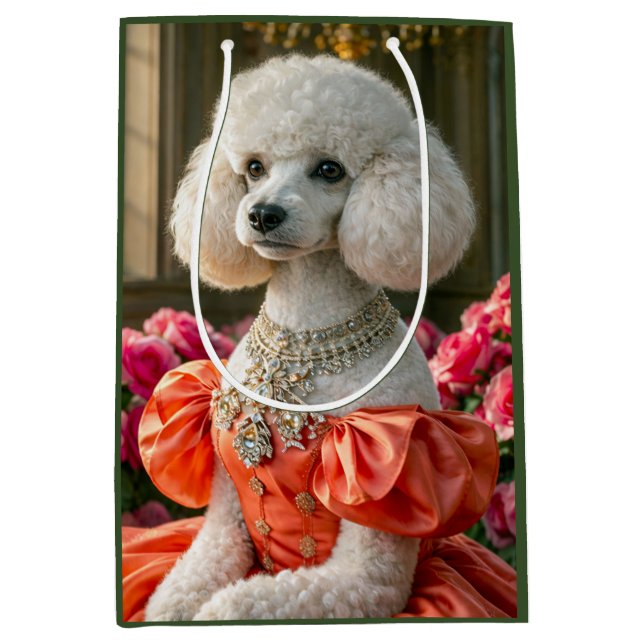 Sacola Para Presentes Média Madame Poodle  (Frente)