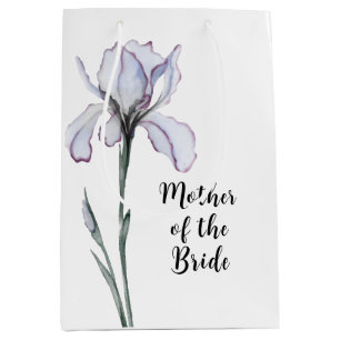 Sacola Para Presentes Média Mãe da Lavanda Moderna Iris Wedding