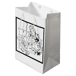 Sacola Para Presentes Média Mãe do Cozinhar Retroativo