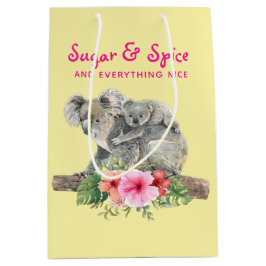 Sacola Para Presentes Média Mãe e Bebê Koala Bears Caqueira
