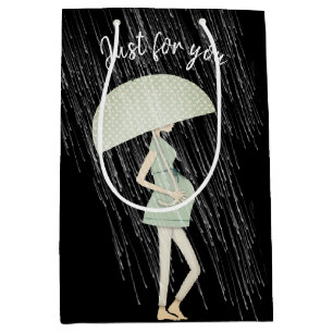 Sacola Para Presentes Média Mãe esperta com guarda-chuva