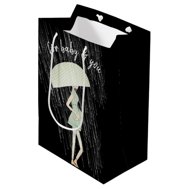 Sacola Para Presentes Média Mãe esperta com guarda-chuva (Frente inclinada)