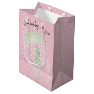 Sacola Para Presentes Média Mãe esperta com guarda-chuva nas Bolinhas